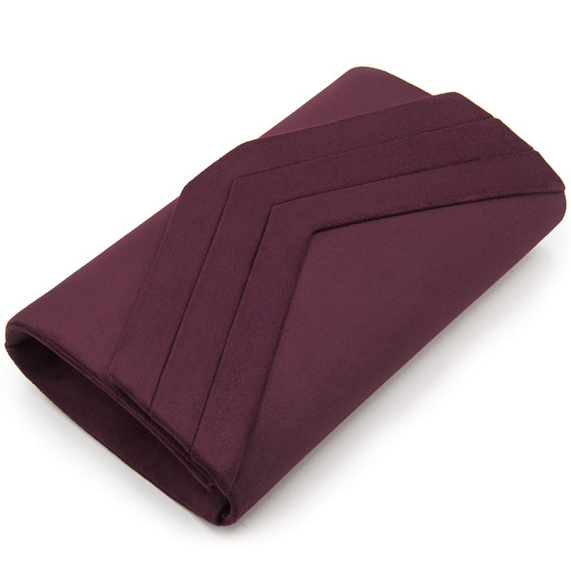 Milisente Evening Bag for Women, Suede Envelope Evening Purses Crossbody Shoulder Clutch Bag - Image 5
